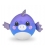Plyšák Kuli Friends BLUE AXOLOTL