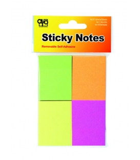 Blok lepící 40x50 neon 4x100listů mix barev