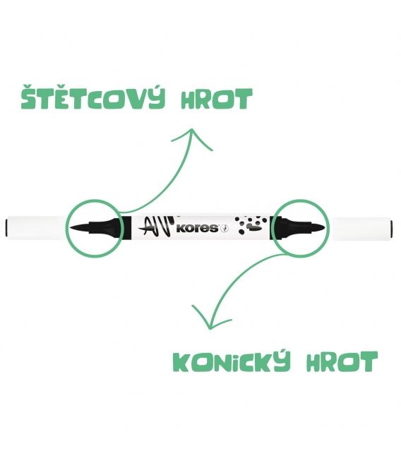 Fix akrylový oboustranný Kores sada bílá-černá /23021/