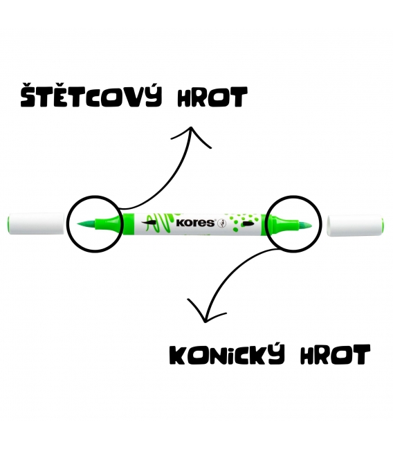 Fix akrylový oboustranný Kores sada 6 barev