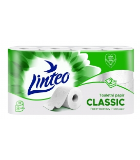 Papír toaletní Linteo Clasic 2 vrstvý bílý 8ks