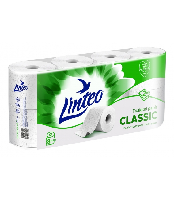 Papír toaletní Linteo Clasic 2 vrstvý bílý 8ks