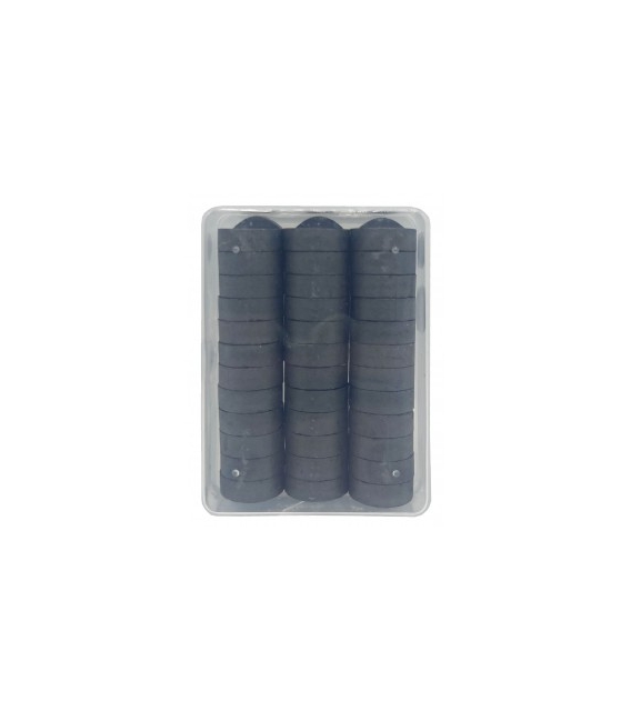 Magnet kulatý průměr 15mm /40ks černý