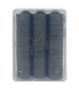 Magnet kulatý průměr 15mm /40ks černý