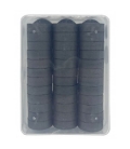 Magnet kulatý průměr 15mm /40ks černý