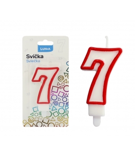 Svíčka dortová LUMA - číslo "7"