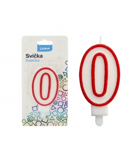 Svíčka dortová LUMA - číslo "0"