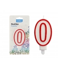 Svíčka dortová LUMA - číslo "0"