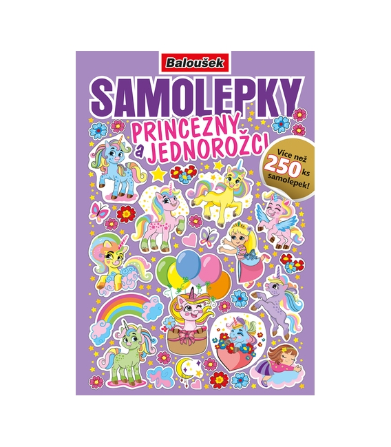 Knížka samolepková A5 Princezny a jednorožci