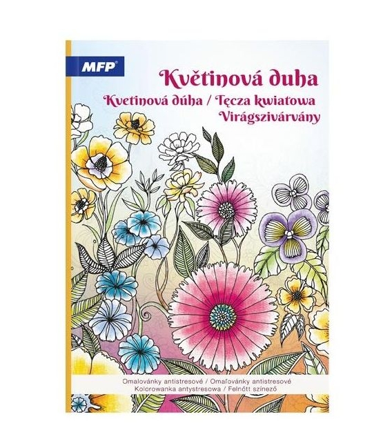 Omalovánky antistresové MFP Tropický ráj, Květinová duha