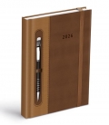 Záznamník denní D801 PU brown/dark brown 2026