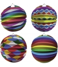 Lampion průměr 23cm koule Mix