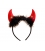 Maska karnevalová Čelenka rohy čerta svítící