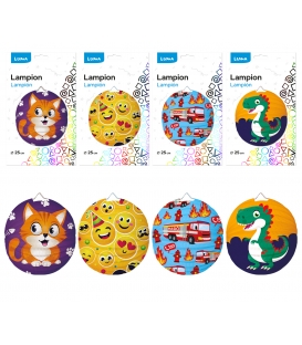 Lampion průměr 25cm koule dětský mix 3