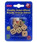 Kostky hrací 6ks natur