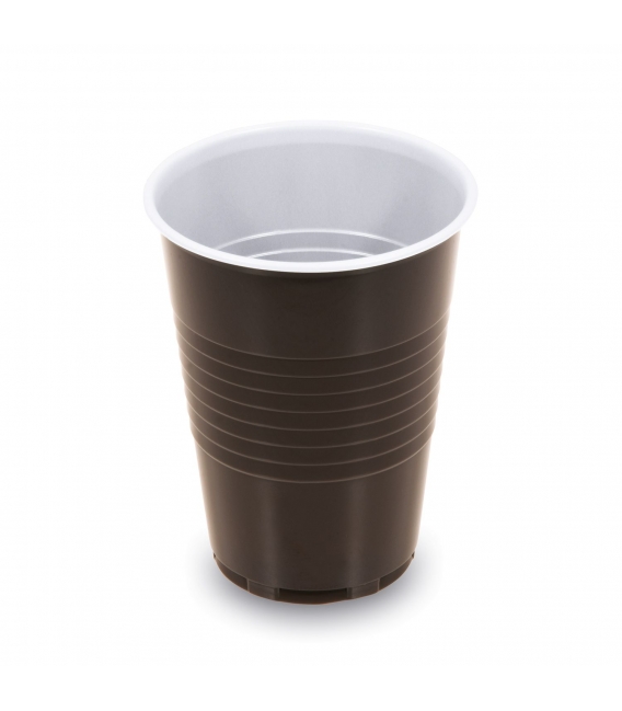 Kelímek automat 0,18 l hnědo/bílý