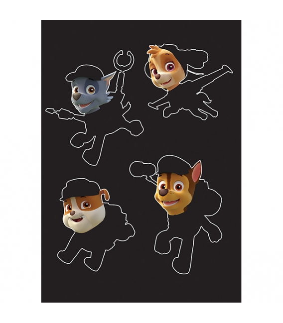 Třpytivé vyškrabávací obrázky Tlapková patrola