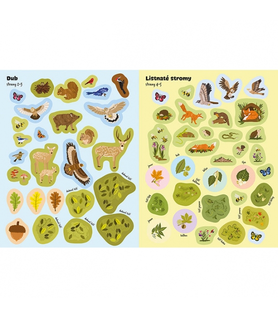 Knížka samolepková Naše stromy