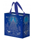 Taška lamino 10 litrů vánoční Strom modrá