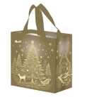 Taška lamino 10 litrů vánoční Strom zlatá