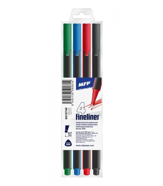Popisovač Fineliner 0,7mm/ 4 barvy