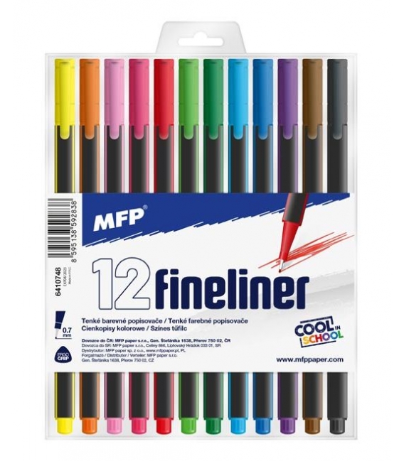 Popisovač Fineliner 0,7mm/ 12 barev