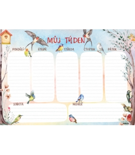 Plánovač týdenní A4 Ptáčci