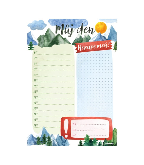 Plánovač denní A5 Hory