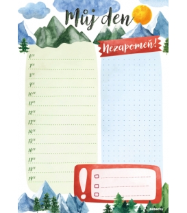 Plánovač denní A5 Hory