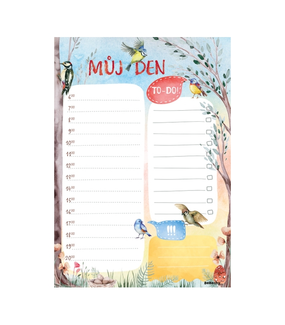 Plánovač denní A5 Ptáčci