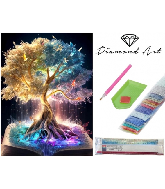 Malování s korálky 30x40cm Strom magický
