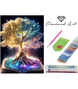 Malování s korálky 30x40cm Strom magický