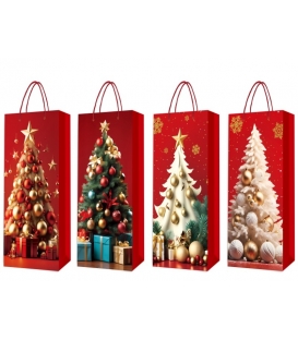 Taška dárková Vánoční na lahev LUX motiv 715