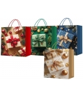 Taška dárková Vánoční kraft L 25,5x33x12,5cm