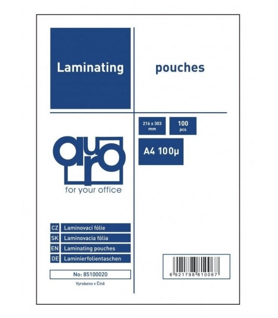 Fólie laminovací A4/ 216x303/  100mic
