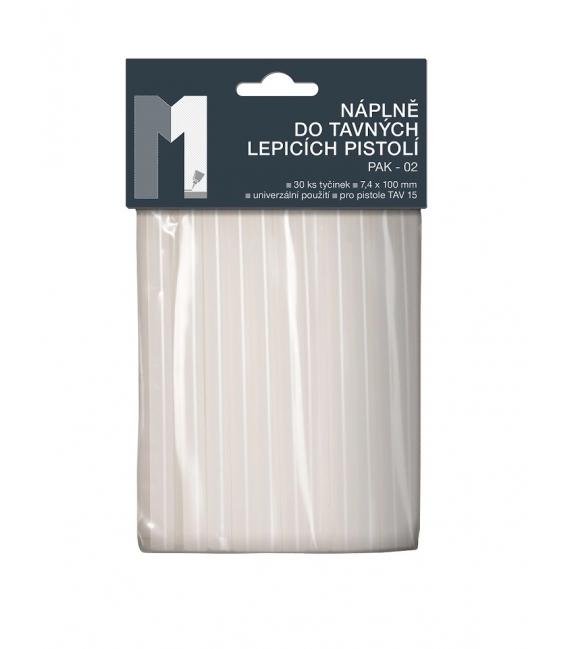 Tavná náplň PAK 02 průměr 7,5mm/ 30ks čirá