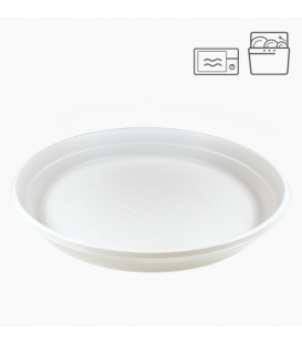 Talíř 22cm/10ks mělký PP opakovaně použitelný