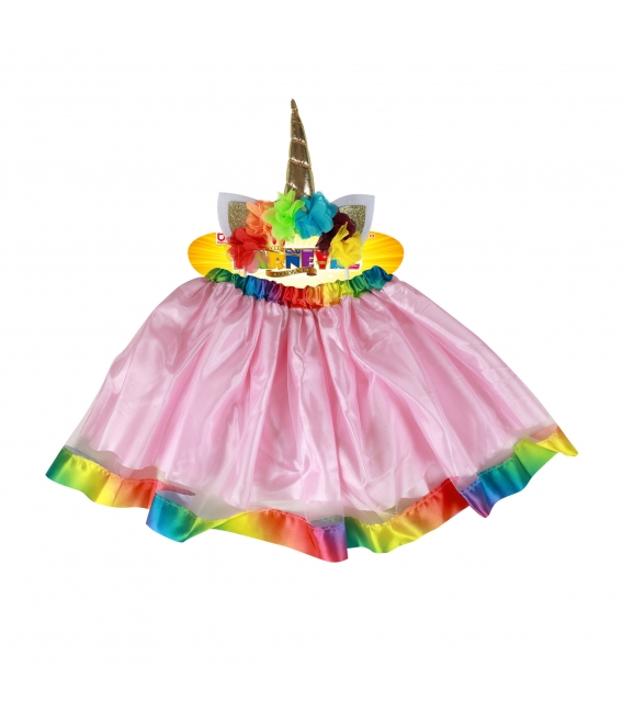 Maska karnevalová Kostým dětský tutu sukně jednorožec