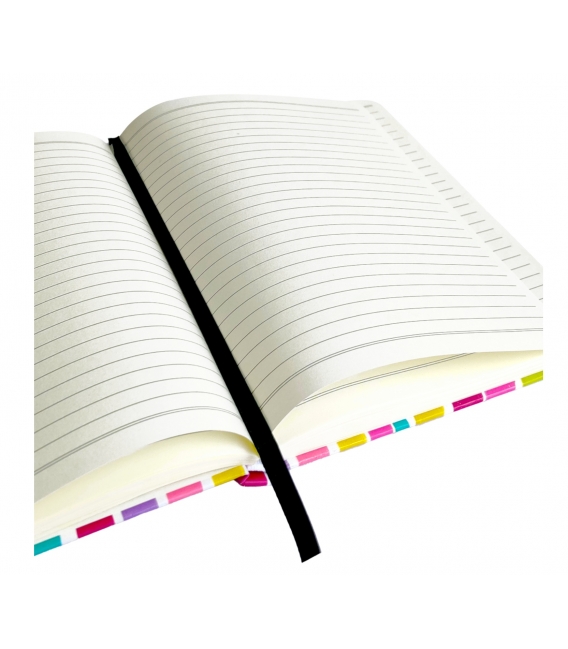 Kniha záznamní s gumou A5 linka Štětec růžový