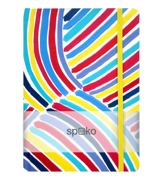 Kniha záznamní s gumou A5 linka Štětec modrý