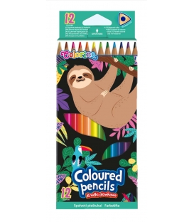 Pastelky Colorino 12ks trojhranné Lenochod