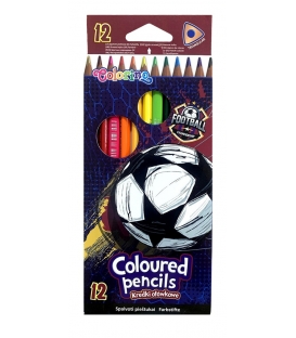 Pastelky Colorino 12ks trojhranné Football