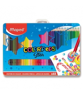 Pastelky MAPED Metal Box 48ks