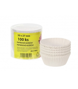 Košíčky cukrářské 50x27mm/100ks bílé