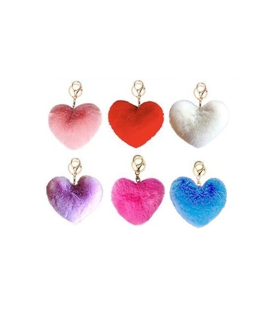 Klíčenka plyšová 8x9cm Srdce