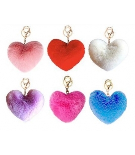 Klíčenka plyšová 8x9cm Srdce