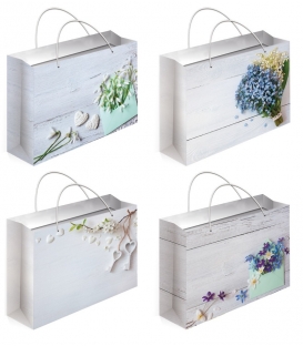 Taška dárková M 23x18x10cm s glitrem