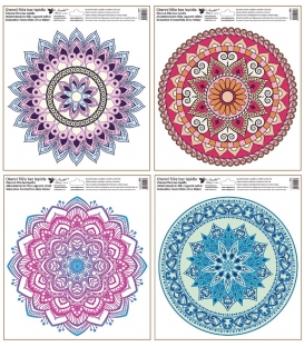 Fólie adhezní na okno celorok Mandaly 30 x 33,5 cm