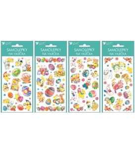 Samolepky na vajíčka gelové zvířátka barevná