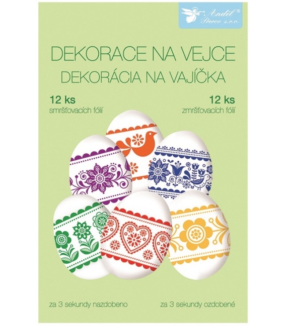 Fólie na vajíčka 12ks Tradiční vzory